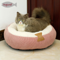 Mini Cat Bed Rodada Donut Dog Cat Bed Almofada Casa Cama Gato